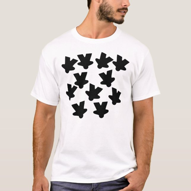 Falling Meeples - Basic T-shirt (Framsida)