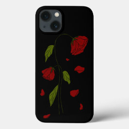 Falling Petals - Aesthetic Mörk Gothic Ro Art