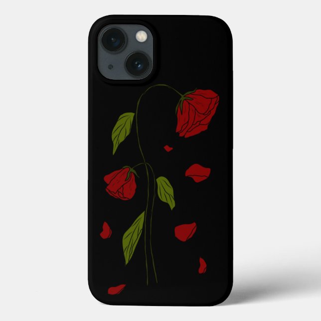 Falling Petals - Aesthetic Mörk Gothic Ro Art (Baksida)