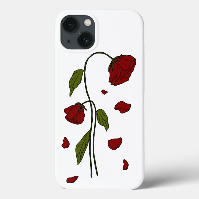 Falling Petals - Aesthetic Mörk Gothic Ro Art (Baksida)