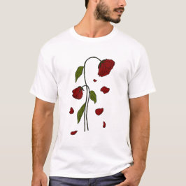 Falling Petals - Aesthetic Mörk Gothic Ro Art T Shirt