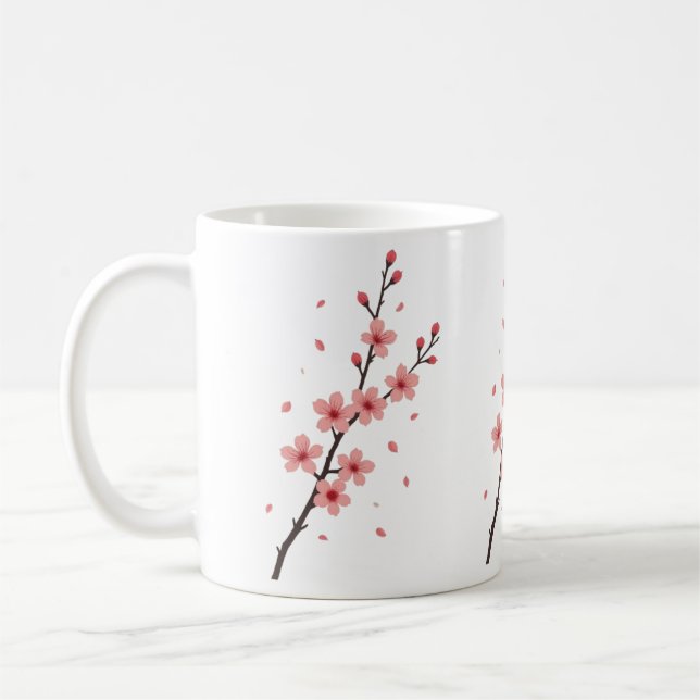 Falling Sakura Blommars Kaffemugg (Vänster)