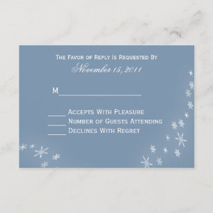 Falling Snöflingor Winter Wedding OSA kort