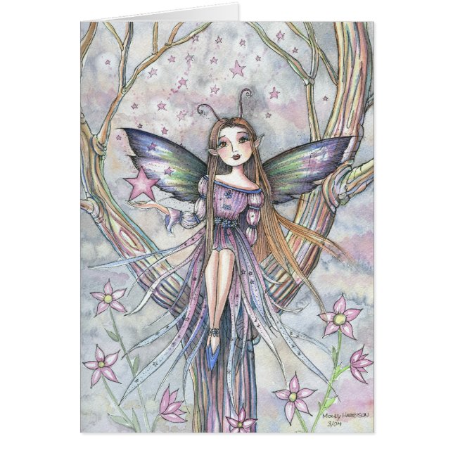 Falling Star Fairy Blank Card av Molly Harrison Hälsningskort (Framsidan)