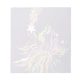 Falling star Fantasy garden Floral art. Notepad Anteckningsblock