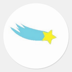 Falling Star Sticker Runt Klistermärke