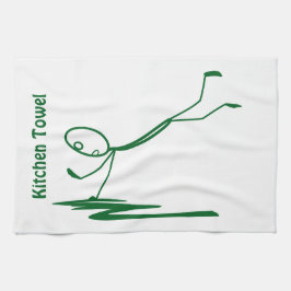 Falling Stickman Kitchen Towel Kökshandduk