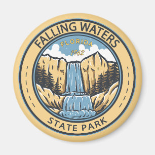 Falling Vatten State Park Florida Badge Magnet