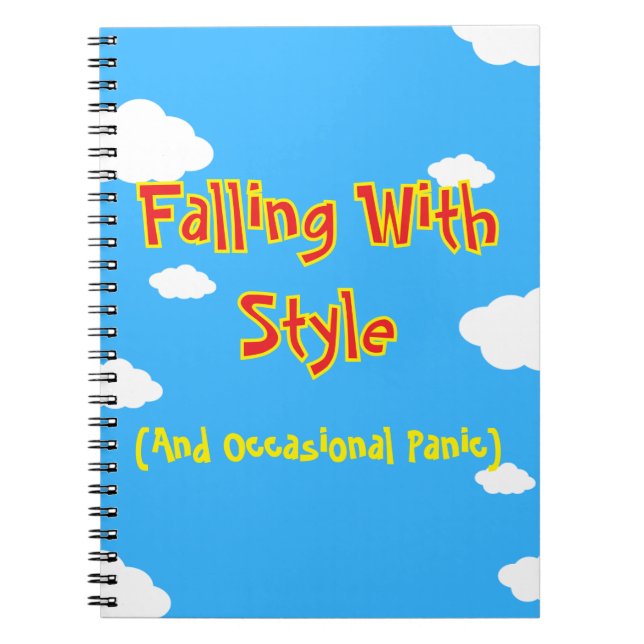 Falling With Style (And Occasional Panic) Anteckningsbok (Framsidan)
