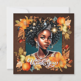 Fallin't for Fall Gorgous Girl Gratitude Card Inbjudningar
