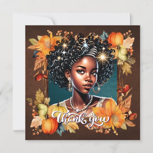 Fallin't for Fall Gorgous Girl Gratitude Card Inbjudningar (Framsida)