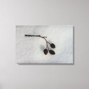 fallit i snö canvastryck