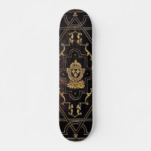 Fallläder i Vintage och Guld Mini Skateboard Bräda 18,5 Cm