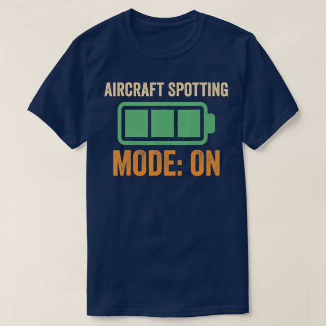 Fällläge på luftfartyg, batteridesign t shirt (Design framsida)