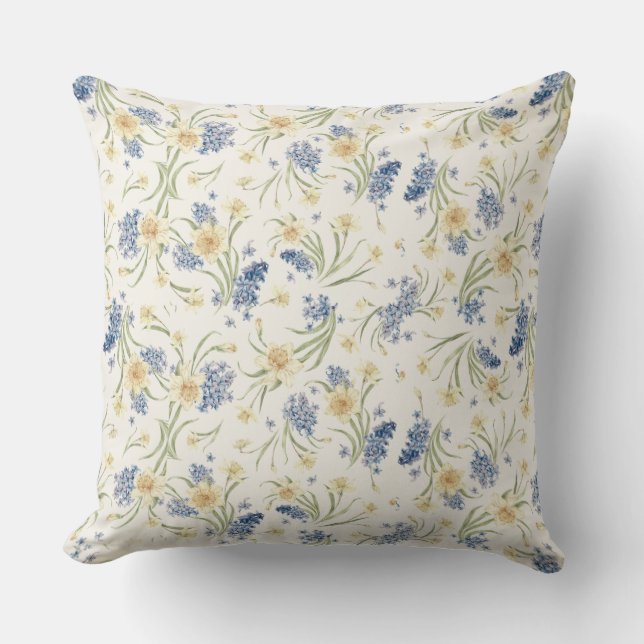 Fallljus Blommigt III Pillow-Fall-Blommigt Kudde (Framsida)