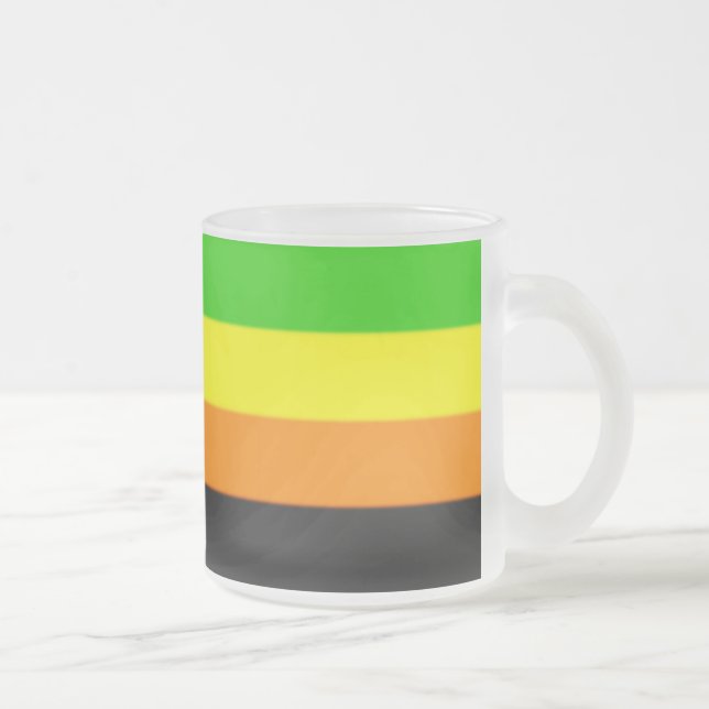 Fallln Aromantic Pride Flagga Frostad Glasmugg (Höger)