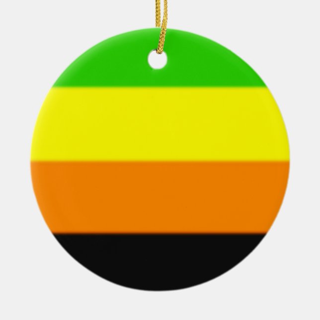 Fallln Aromantic Pride Flagga Julgransprydnad Keramik (Framsidan)