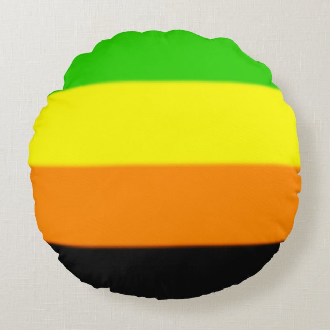 Fallln Aromantic Pride Flagga Rund Kudde (Framsidan)