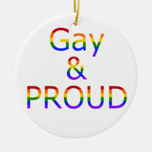 Fallln Gay och Proud Julgransprydnad Keramik