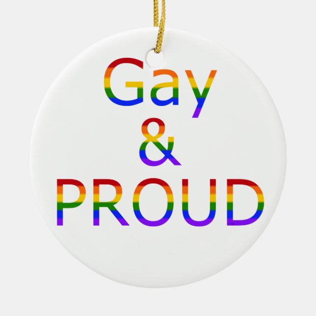 Fallln Gay och Proud Julgransprydnad Keramik (Framsidan)