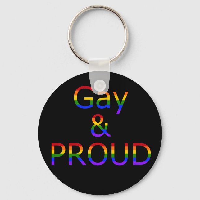 Fallln Gay och Proud Nyckelring (Framsida)