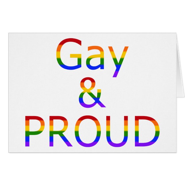 Fallln Gay och Proud OBS Kort (Framsidan Horizontal)