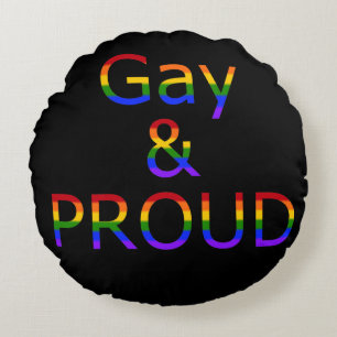 Fallln Gay och Proud Rund Kudde