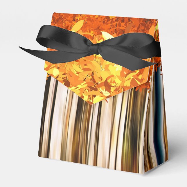 Fallmapel träd skogmodern skogen orange grått presentaskar (Framsidan Sidan)