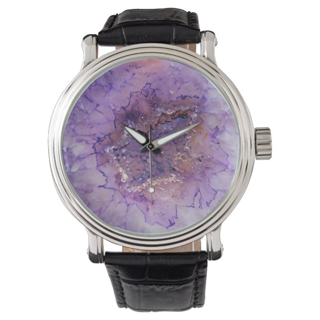 Falln Amethyst Geode Armbandsur (Framsida)