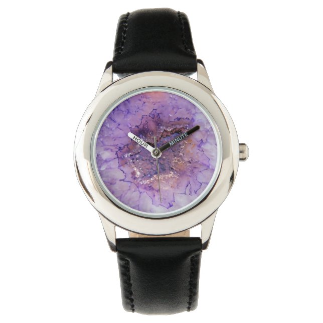 Falln Amethyst Geode Armbandsur (Framsida)