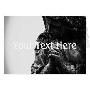 Falln Angel i Prayer Hälsningskort