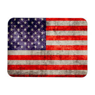Falln Antique American Flagga Magnet