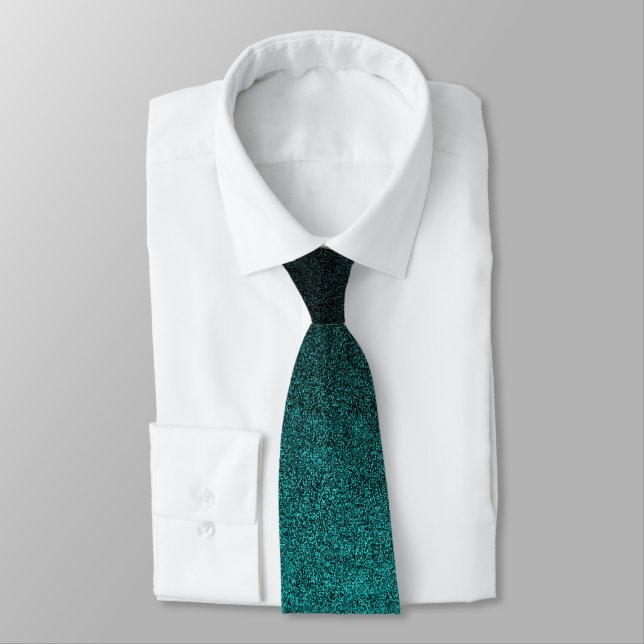 Falln Aqua & Black Glitter-övertoning Slips (Bunden)