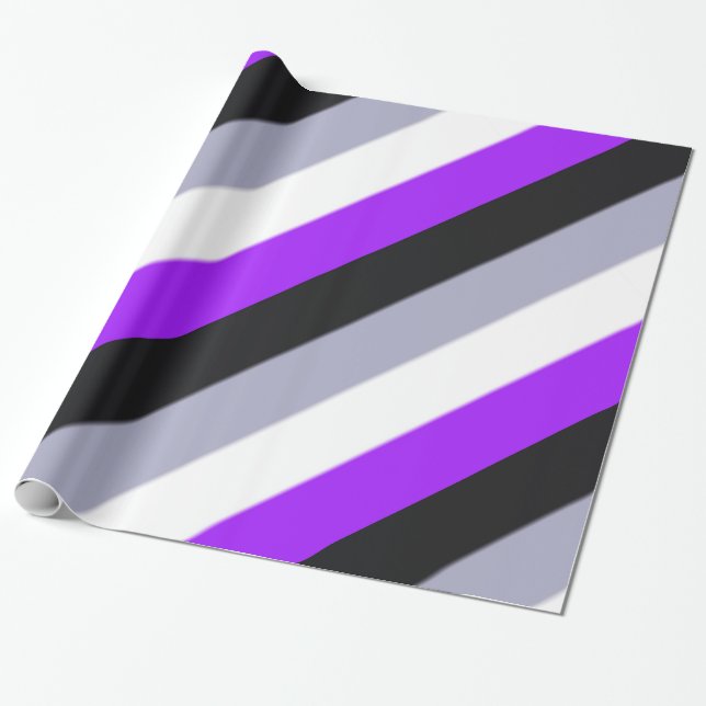 Falln Asexuell Pride Flagga Presentpapper (Utrullad)