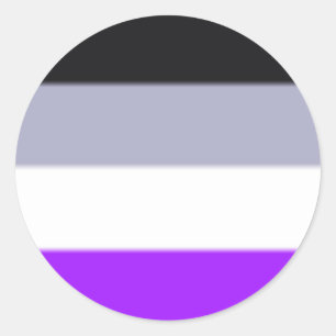 Falln Asexuell Pride Flagga Runt Klistermärke