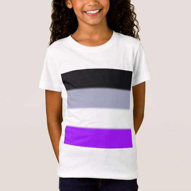 Falln Asexuell Pride Flagga Tee Shirt (Framsida)