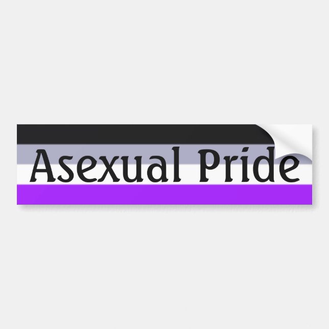 Falln Asexuellt Pride Flagga (text) Bildekal (Framsidan)