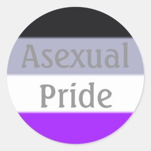 Falln Asexuellt Pride Flagga (text) Runt Klistermärke