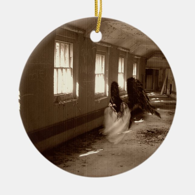 Falln Asylum Angel Julgransprydnad Keramik (Framsidan)