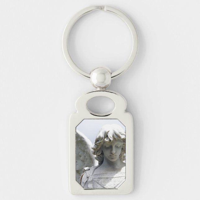 Falln Autumn Angel Rektangulärt Silverfärgad Nyckelring (Framsidan)