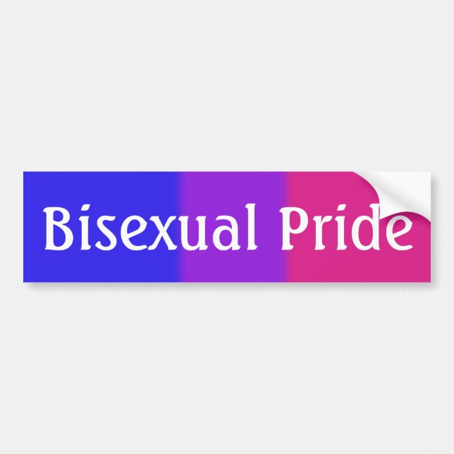 Falln Bisexual Pride Flagga 2 (text) Bildekal (Framsidan)