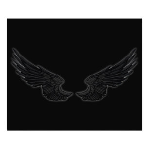 Falln Black Angel Vingar Fototryck