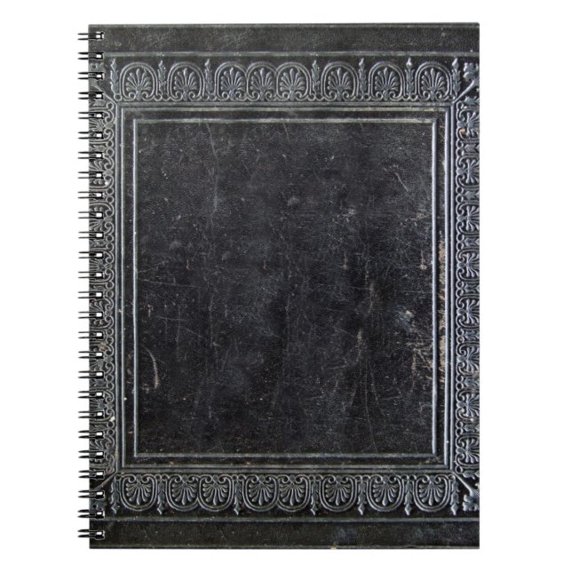 Falln Black Antique Book Anteckningsbok (Framsidan)