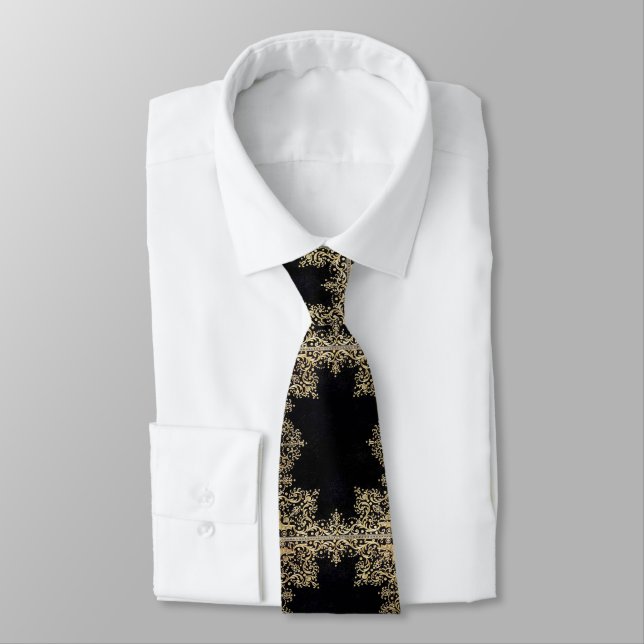 Falln Black och Guld Filigree Slips (Bunden)