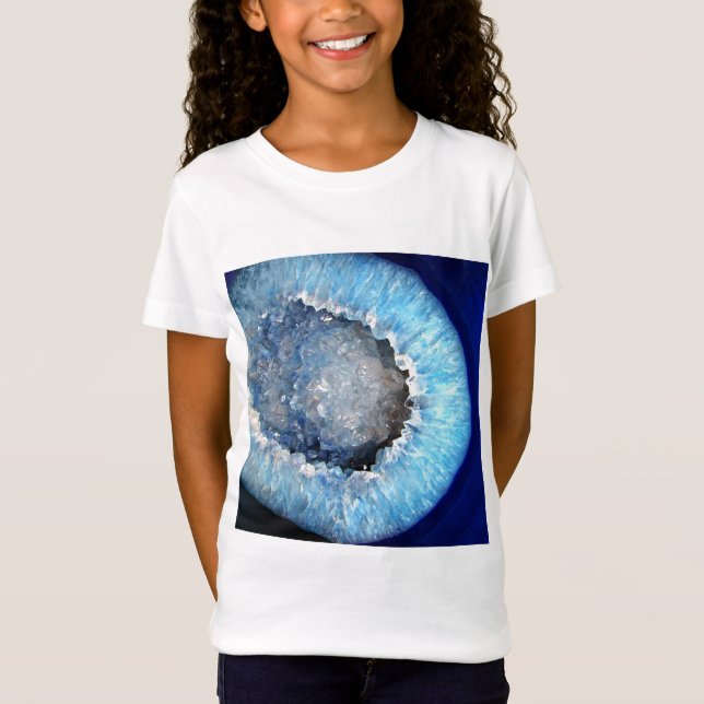 Falln blåttkristall Geode Tee Shirt (Framsida)
