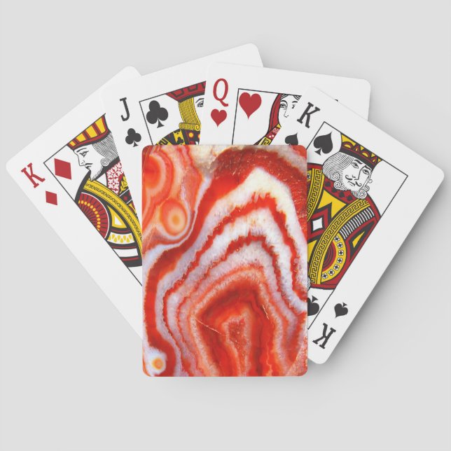 Falln Blod Orange Agat. Casinokort (Baksidan)