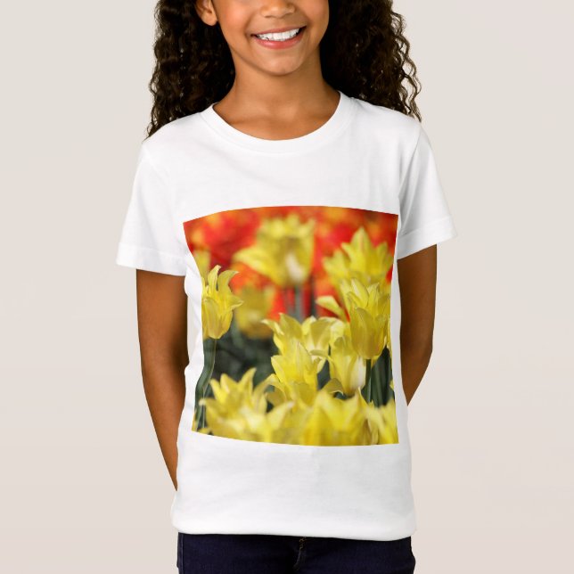 Falln Blommigt, sommarglöd T Shirt (Framsida)