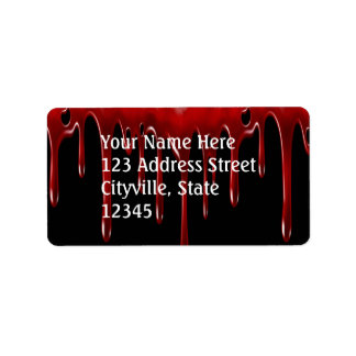 Falln Blood Drives Black Adressetikett
