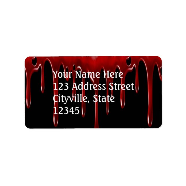 Falln Blood Drives Black Adressetikett (Framsidan)