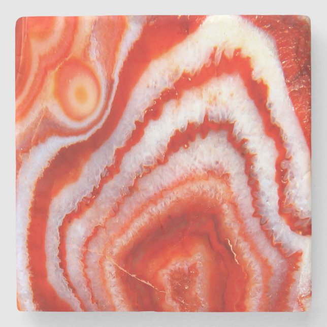 Falln Blood Orange Agate. Stenunderlägg (Framsidan)